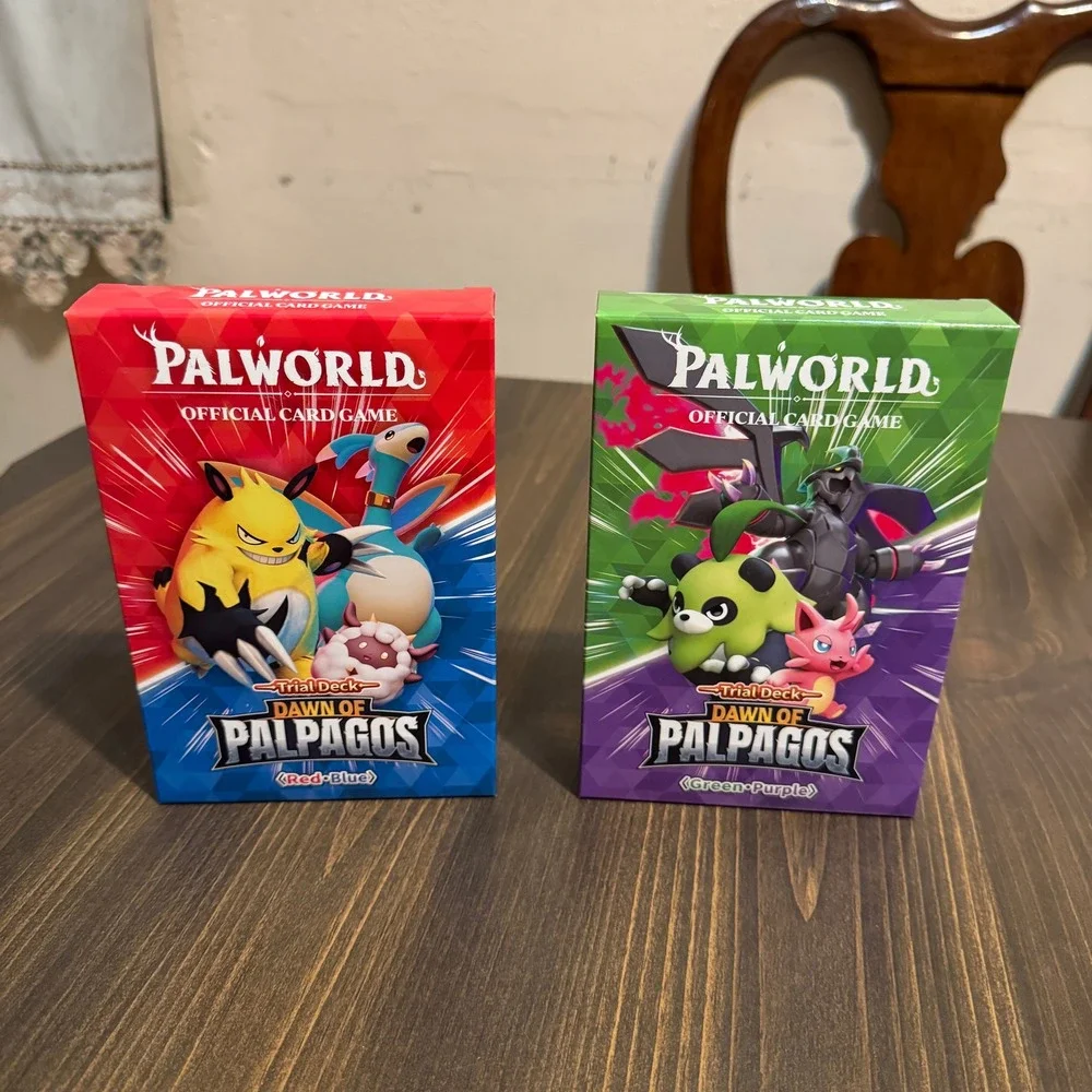 NIB Palworld TCG Dawn of Palpagos Trial Decks Red Blue Green Purple 1st Edition